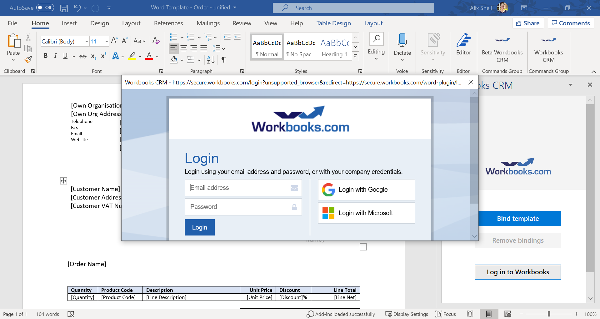 Creating Word Add In Templates Workbooks Crm Creating Word Add In Templates Workbooks Crm