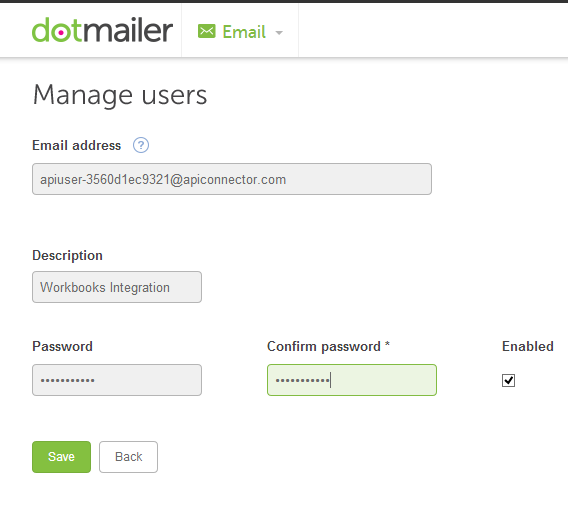 dotmailer manage users
