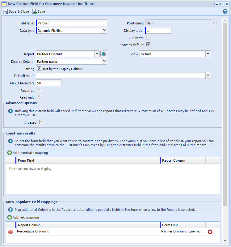 Click to enlarge Dynamic Picklist item field