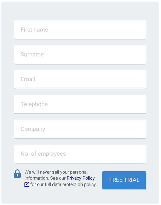 Web2Lead form