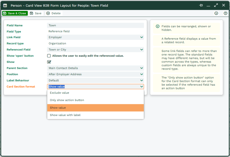 Card View Reference Image Setting Up Card Views | Workbooks CRM Support