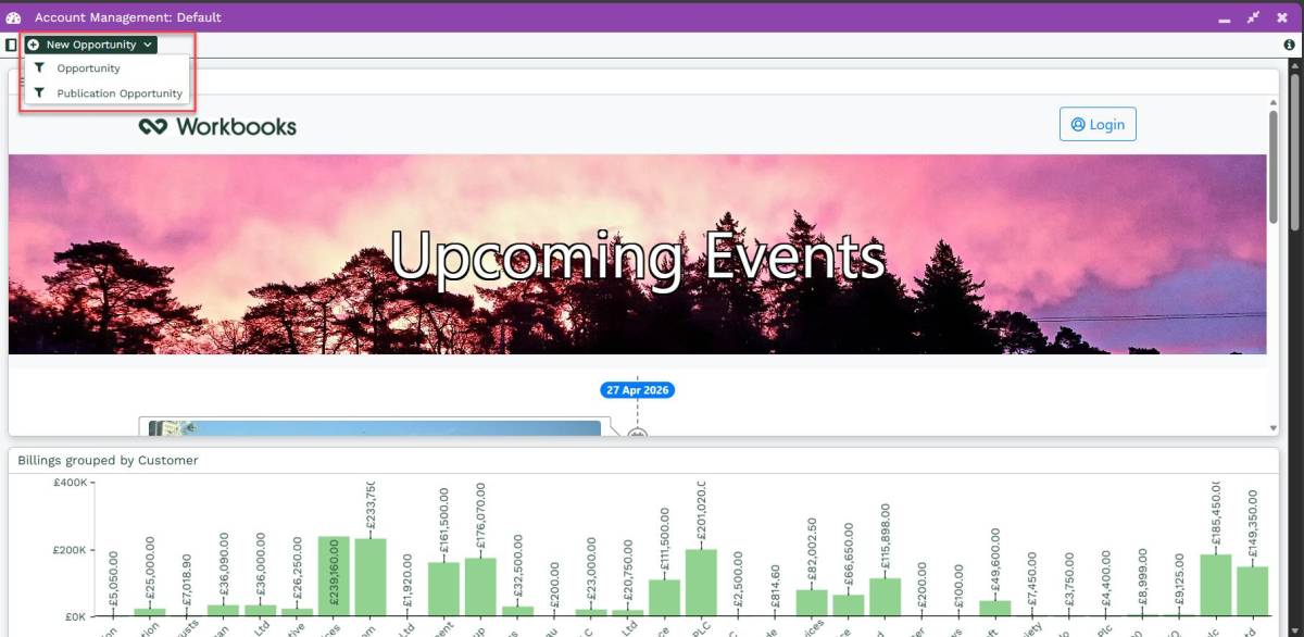 Adding Elements to Dashboards | Workbooks CRM Support