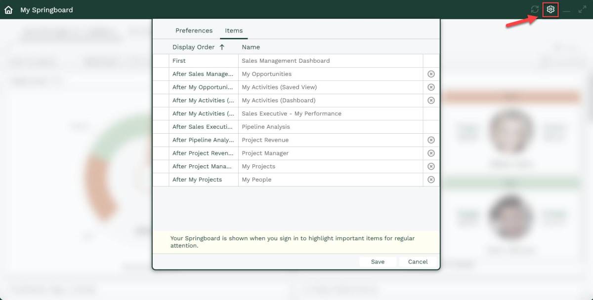 Restart Springboard Springboard | Workbooks CRM Support