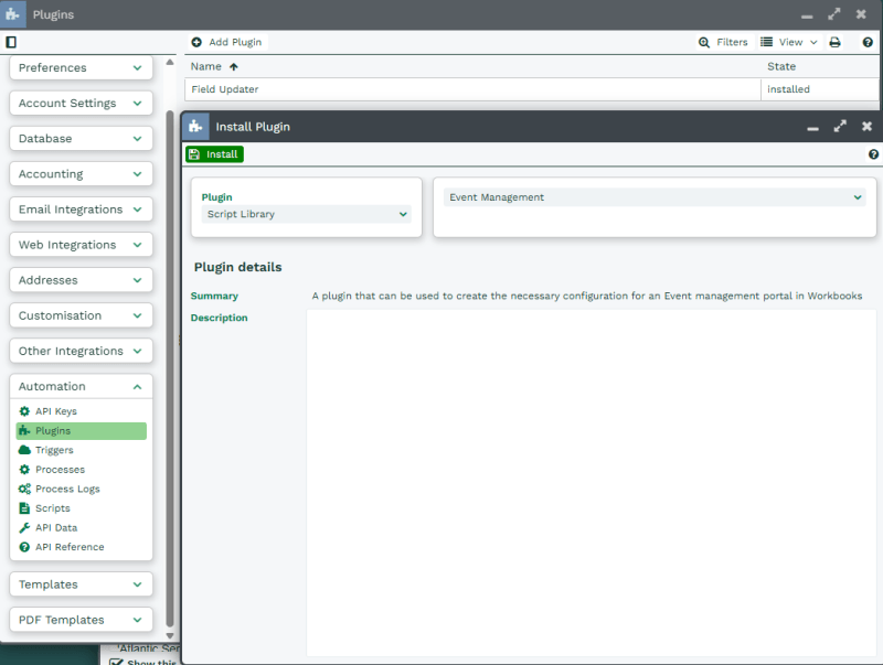 Accessing the Plugin | Workbooks CRM Support
