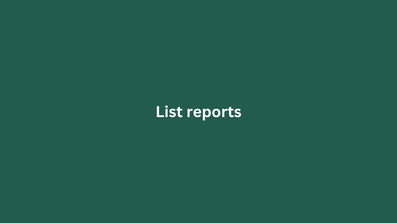 List Reports featured image