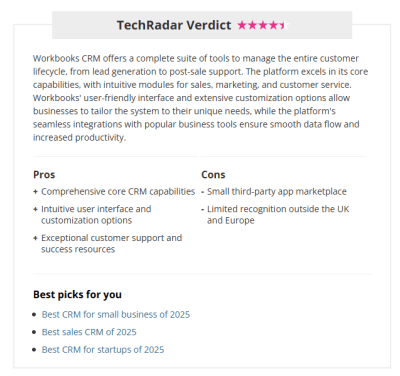 Workbooks TechRadar review 2025 | Workbooks