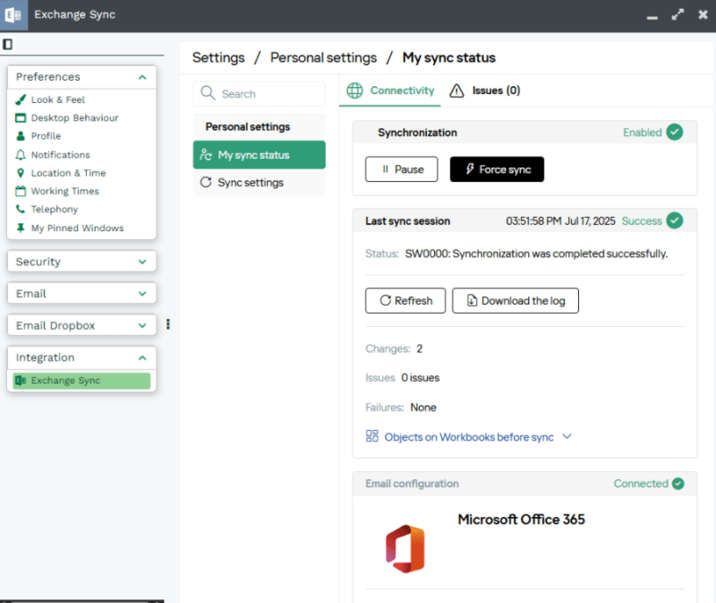 Setting up Mail Sync with Outlook | Workbooks CRM Support