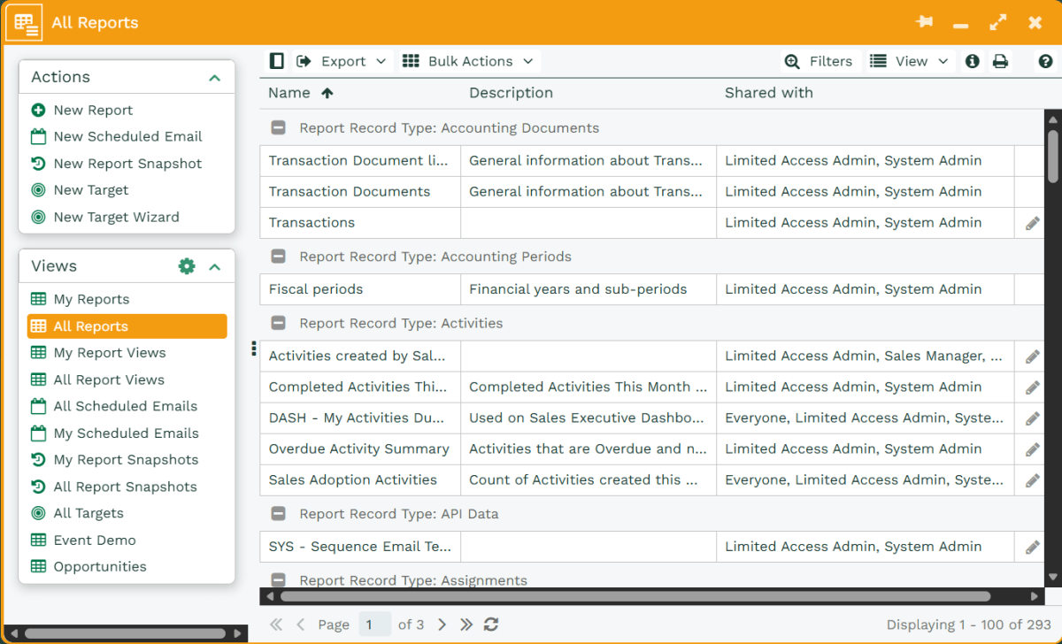 Displaying Reports | Workbooks CRM Support