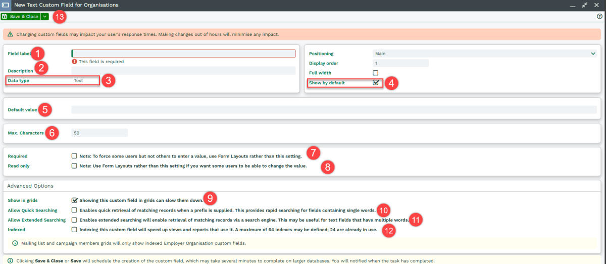 Creating Custom Fields | Workbooks CRM Support