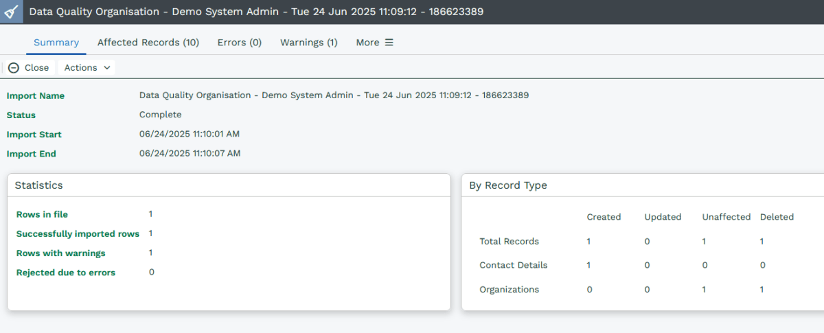 Data Quality | Workbooks CRM Support